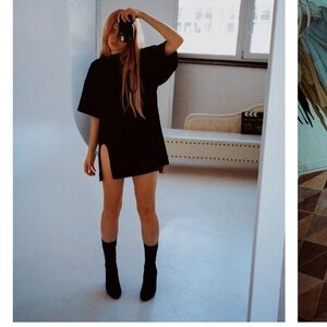 Black Oversized T-Shirt Dress by TrackSuitBae
